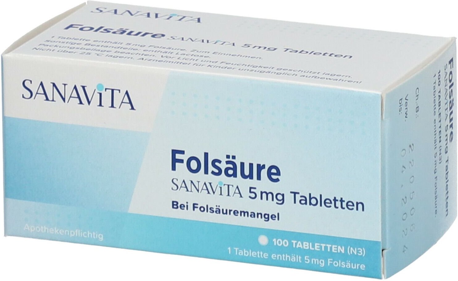 Folsäure Sanavita 5 mg Tabletten