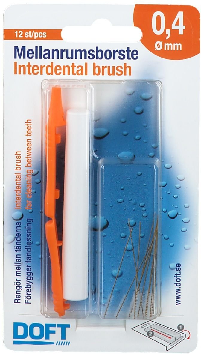 Interdentalbürste 0,4 m.Wechselgriff Doft 12 St Zahnbürste