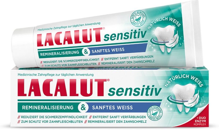 Lacalut sensitiv Remineralisierung & sanftes Weiß 75 ml Zahncreme