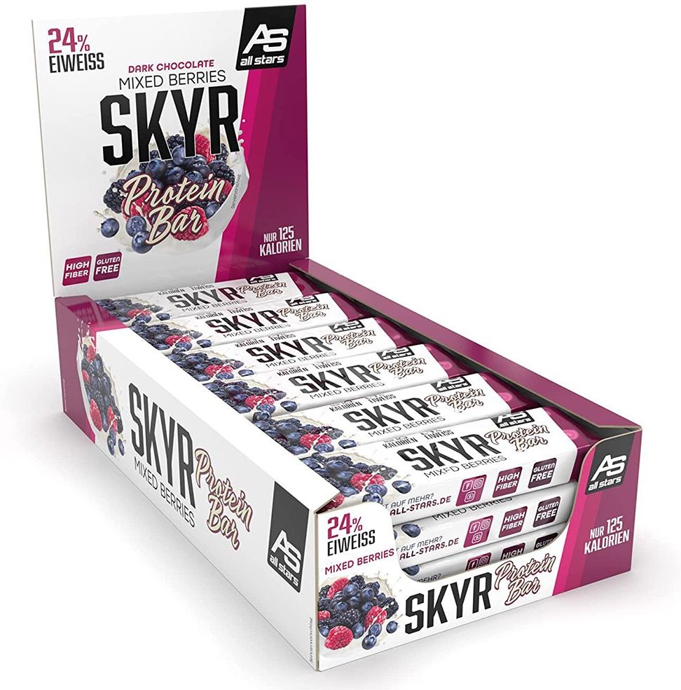Thumbnail - All Stars Skyr Protein Bar Mixed Berries 24x35 g Riegel