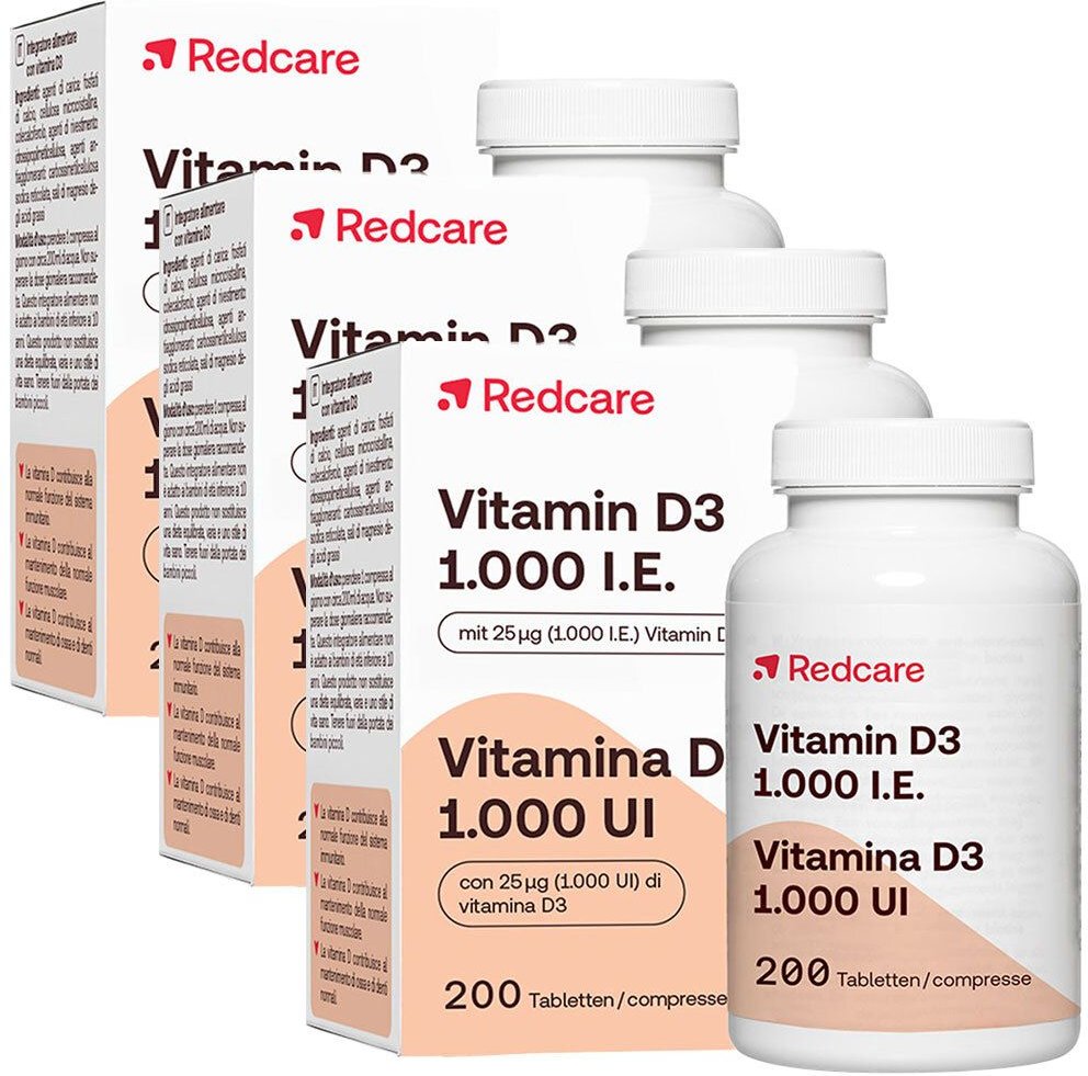 Redcare Vitamin D3 1000 I.e. x3 3x200 St Tabletten