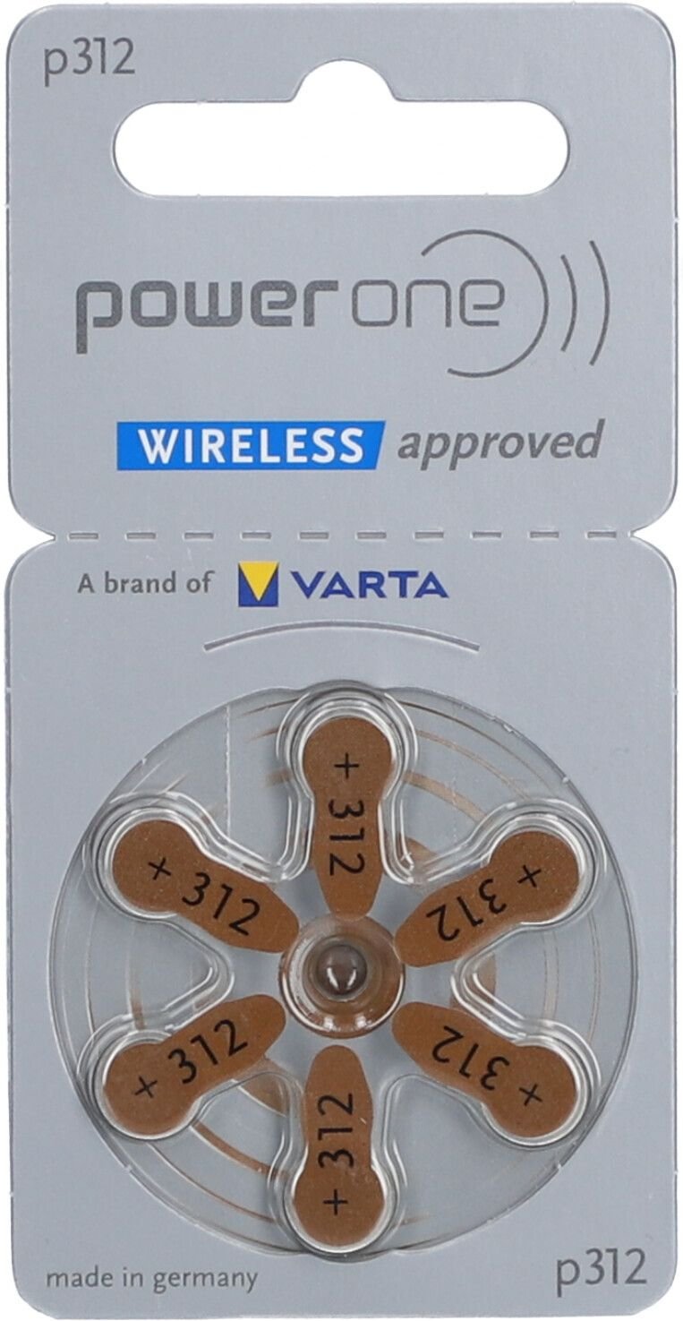 Batterien Hör PowerOne 312 6 St