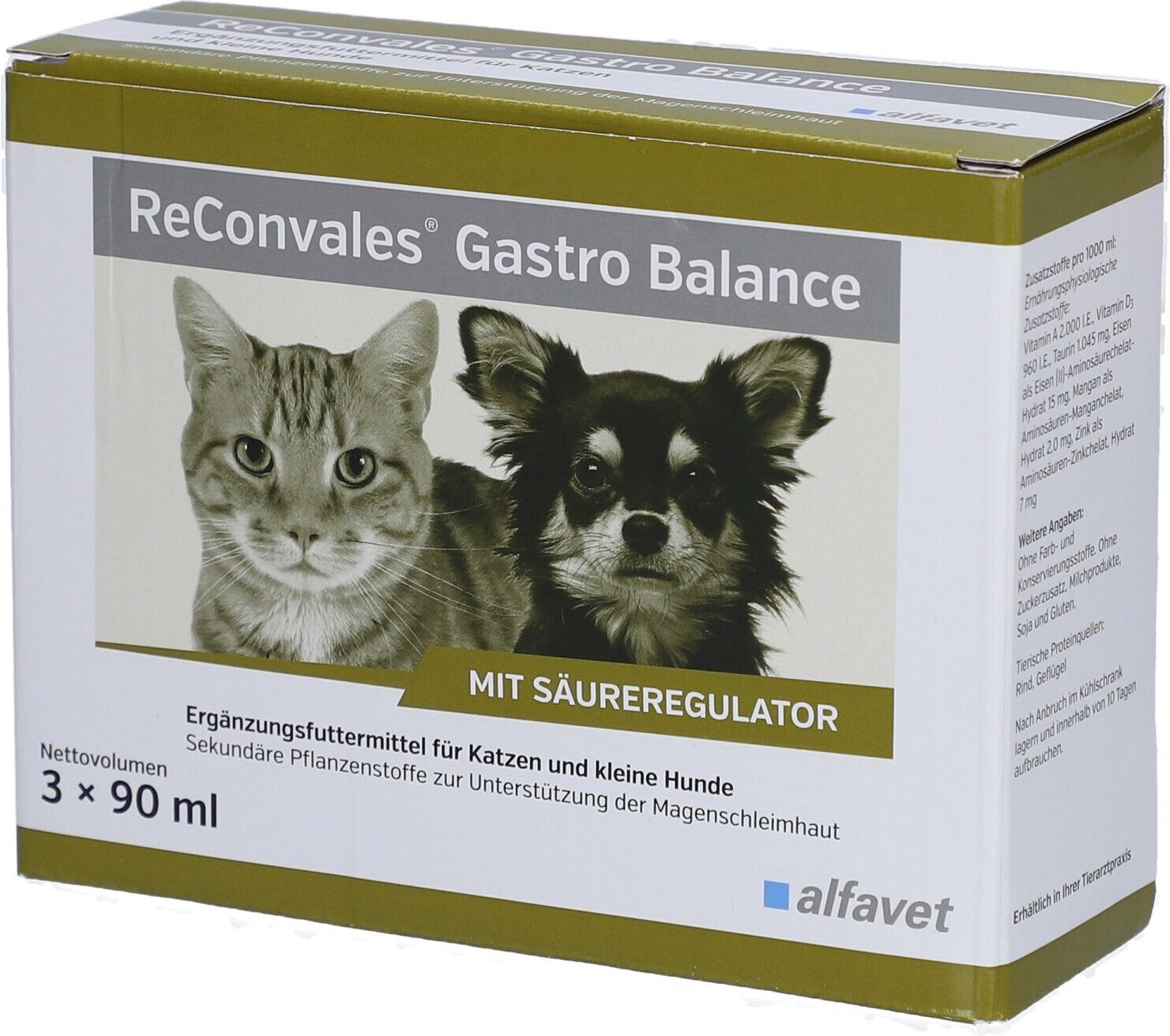 Reconvales Gastro Balance Erg.Futterm.f.Hund/Katze 3x90 ml Flüssigkeit
