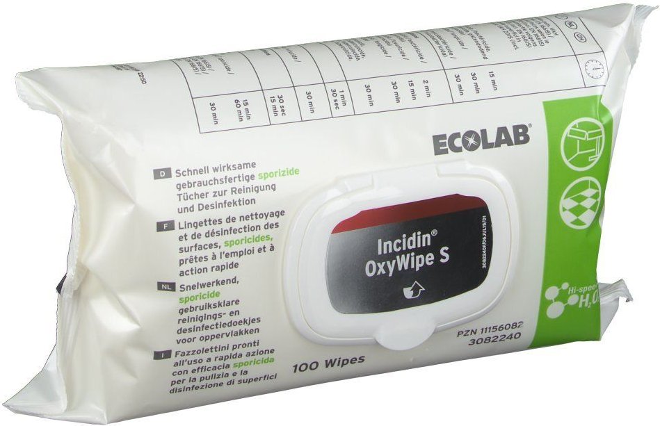Incidin OxyWipe S 20x20 cm Desinfekt.u.Reinigung 1x100 St Tücher