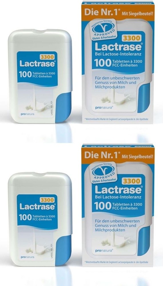 Lactrase 3.300 FCC Tabletten im Klickspender 2x 2x100 St