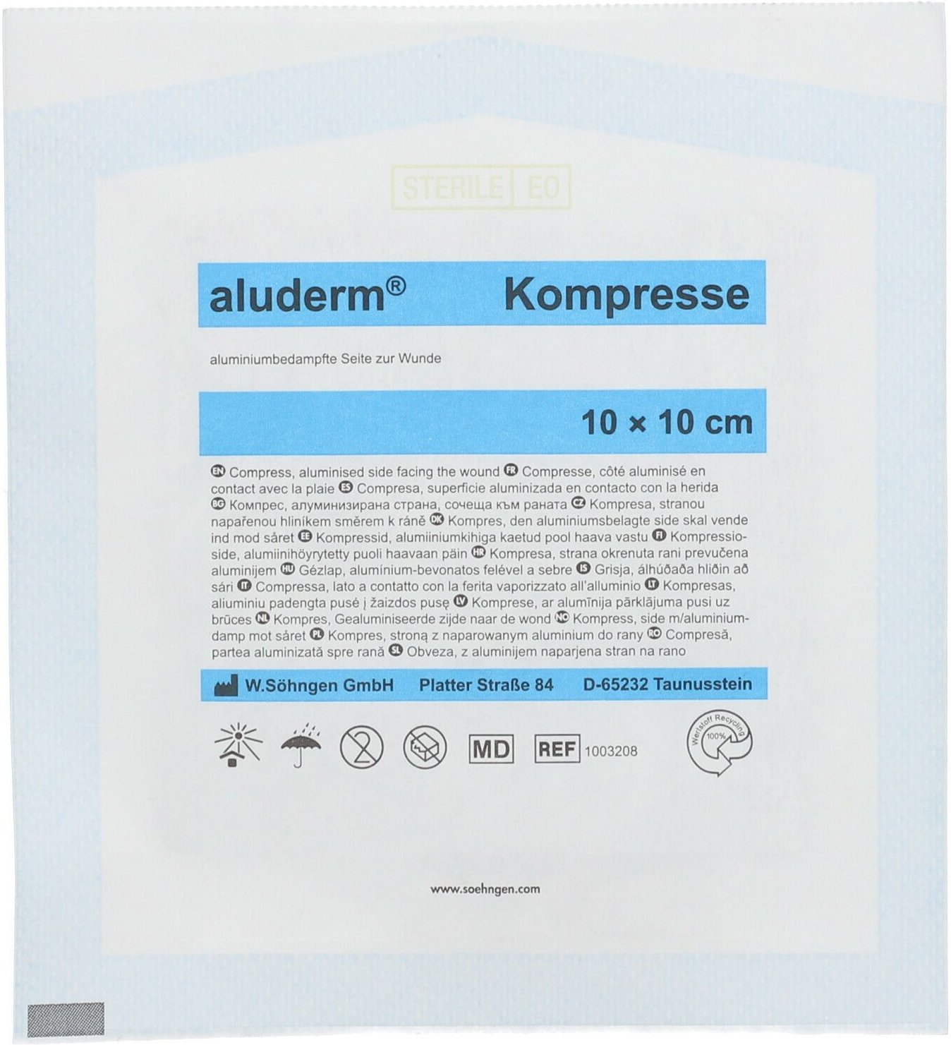 Aluderm Kompressen 10x10cm