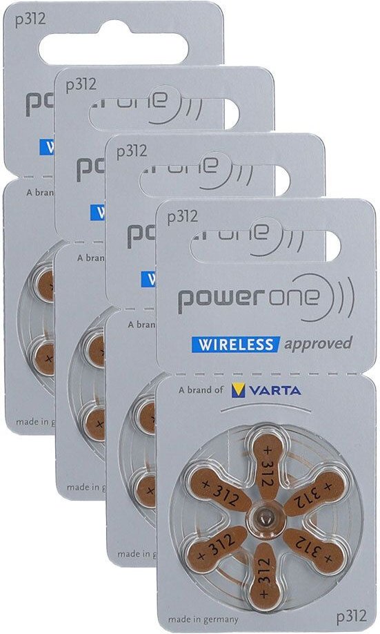 Batterien Hör PowerOne 312 4x 4x6 St