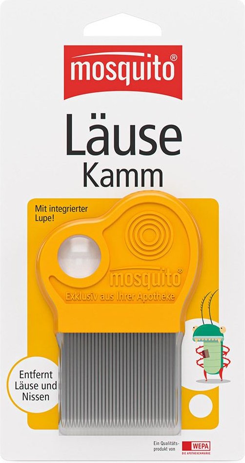 Mosquito Nissenkamm Metall mit Lupe 1 St Kamm