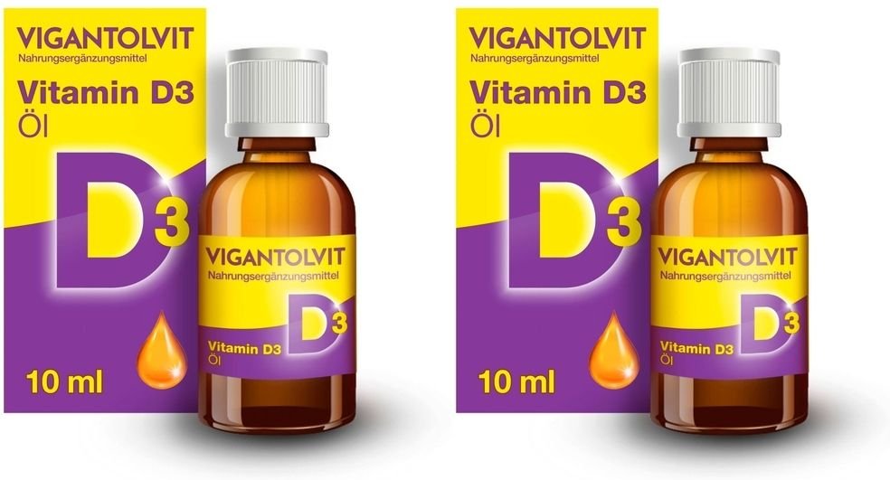 Vigantolvit 500 I.E./Tropfen D3 Öl 2x 2x10 ml Tropfen zum Einnehmen