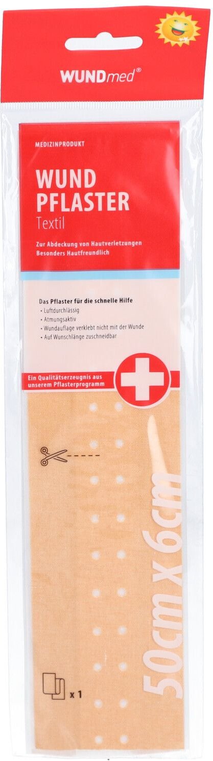 Thumbnail - Wundpflaster Textil 6 cmx0,5 m 1 St Pflaster