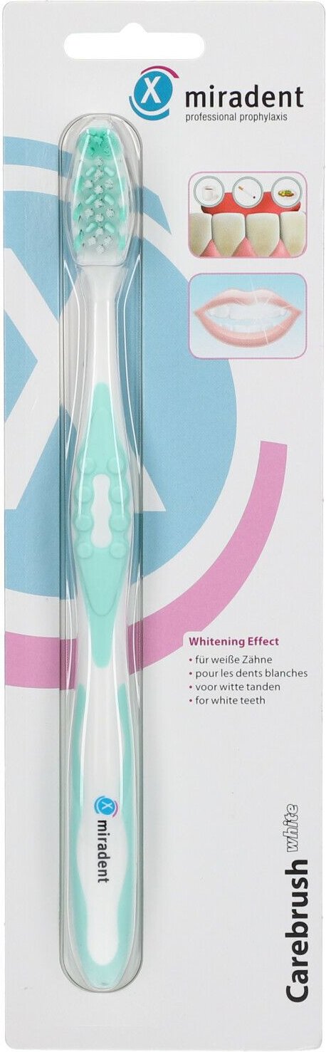 Miradent Carebrush Zahnbürste weiß/grün 1 St
