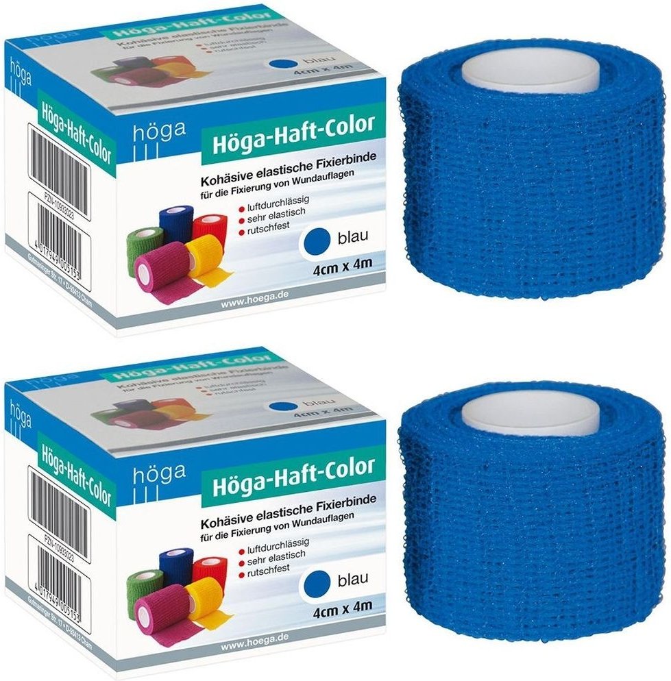 Höga-Haft Color Fixierb.4 cmx4 m blau 2x 2x1 St Binden