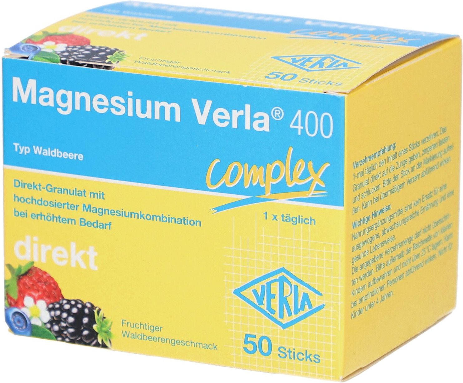 Magnesium Verla 400 Waldbeere Direkt-Granulat 50 St Granulat