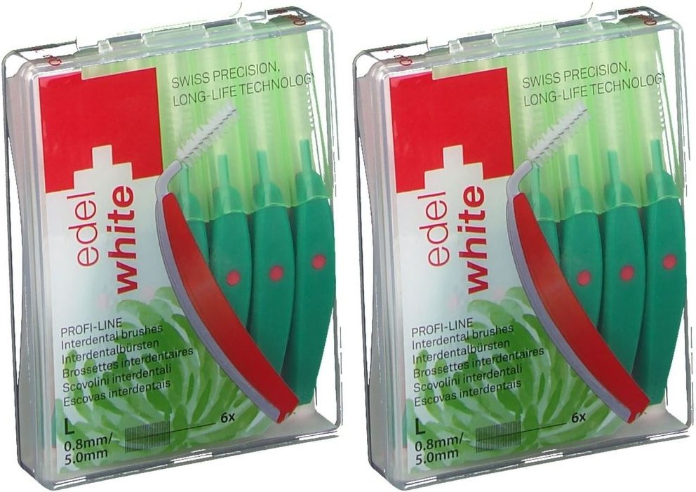 Edelwhite P Interd 0.8-5Gr x2 2x6 St Zahnbürste
