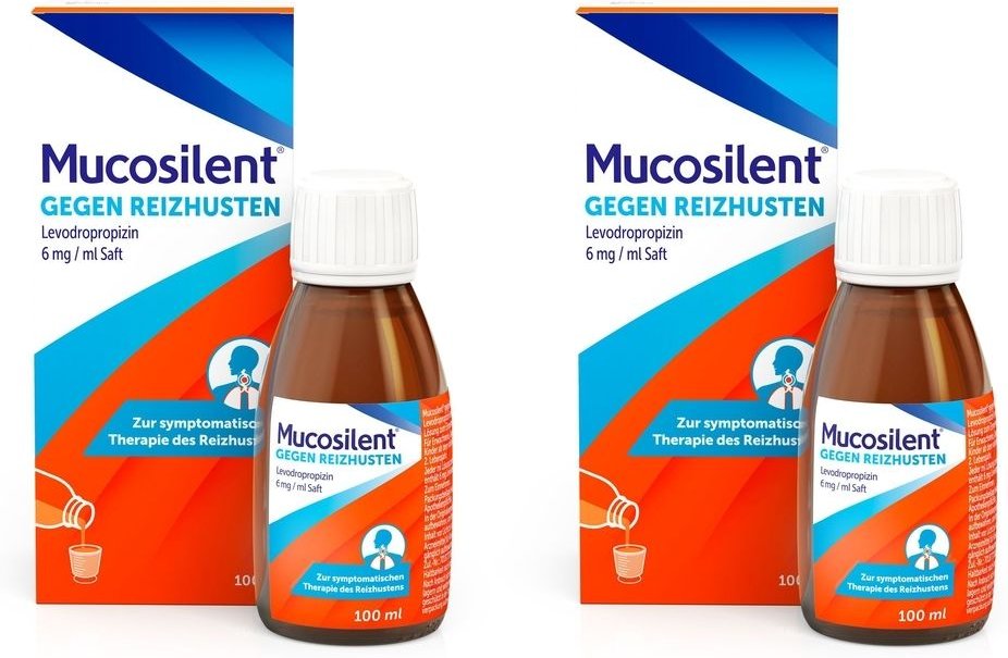 Mucosilent gg.Reizhust.Levodropropizin 6mg/ml Saft 2x 2x100 ml Lösung zum Einnehmen