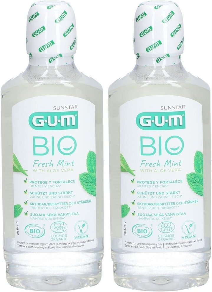 GUM BIO Mundspuelung x2 2x500 ml Mundwasser