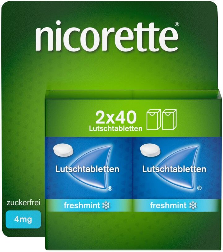 Nicorette freshmint 4 mg Lutschtabletten gepresst 80 St