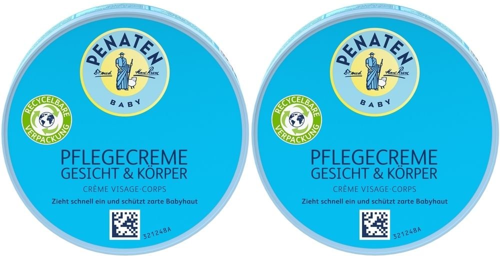 2x Penaten Pflegecreme Gesicht & Körper 2x100 ml Creme