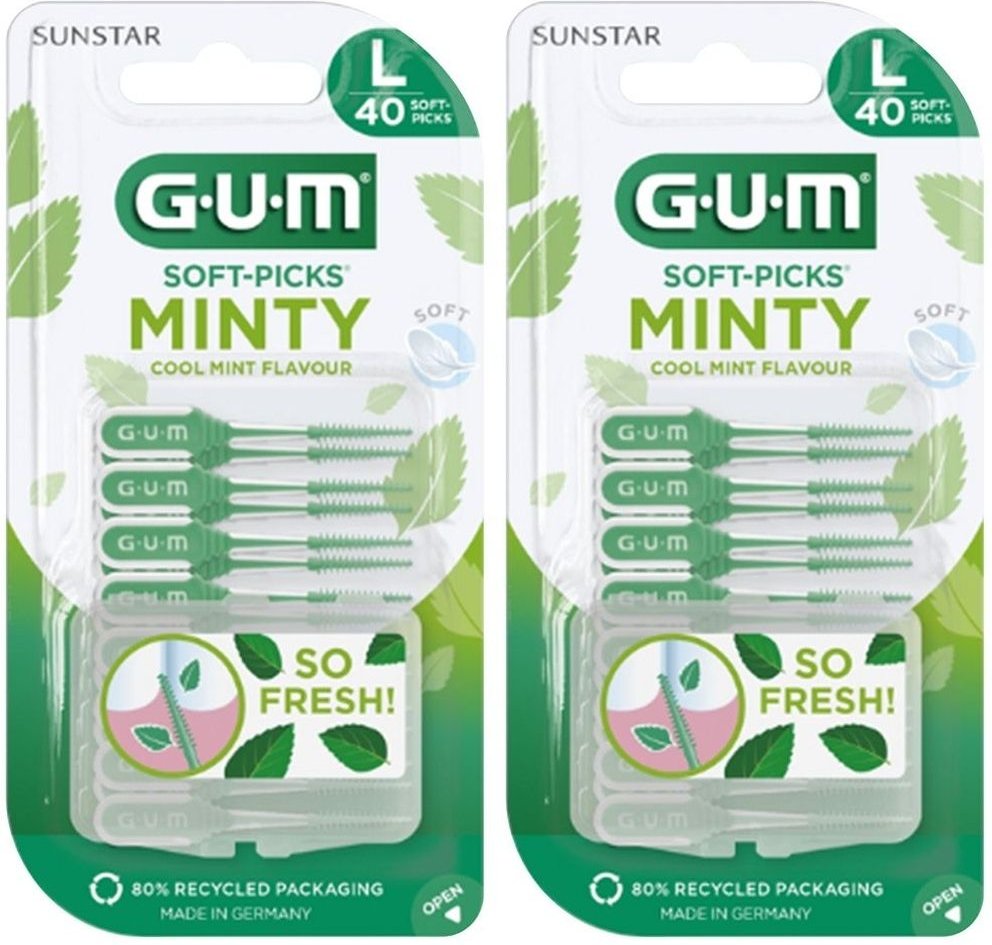 GUM Soft Picks Minty L x2 2x40 St Zahnbürste