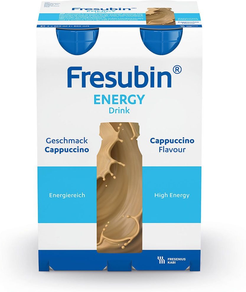 Fresubin Energy Drink Cappuccino Trinkflasche 4x200 ml Lösung