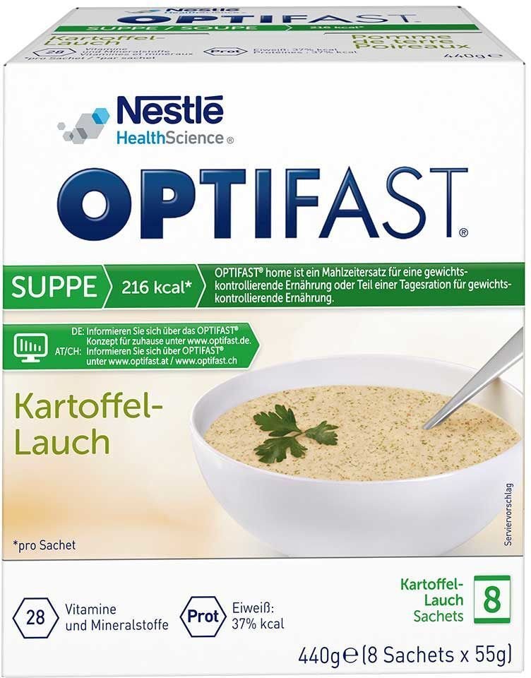3x Optifast Suppe Kartoffel-Lauch Pulver 3x8x55 g