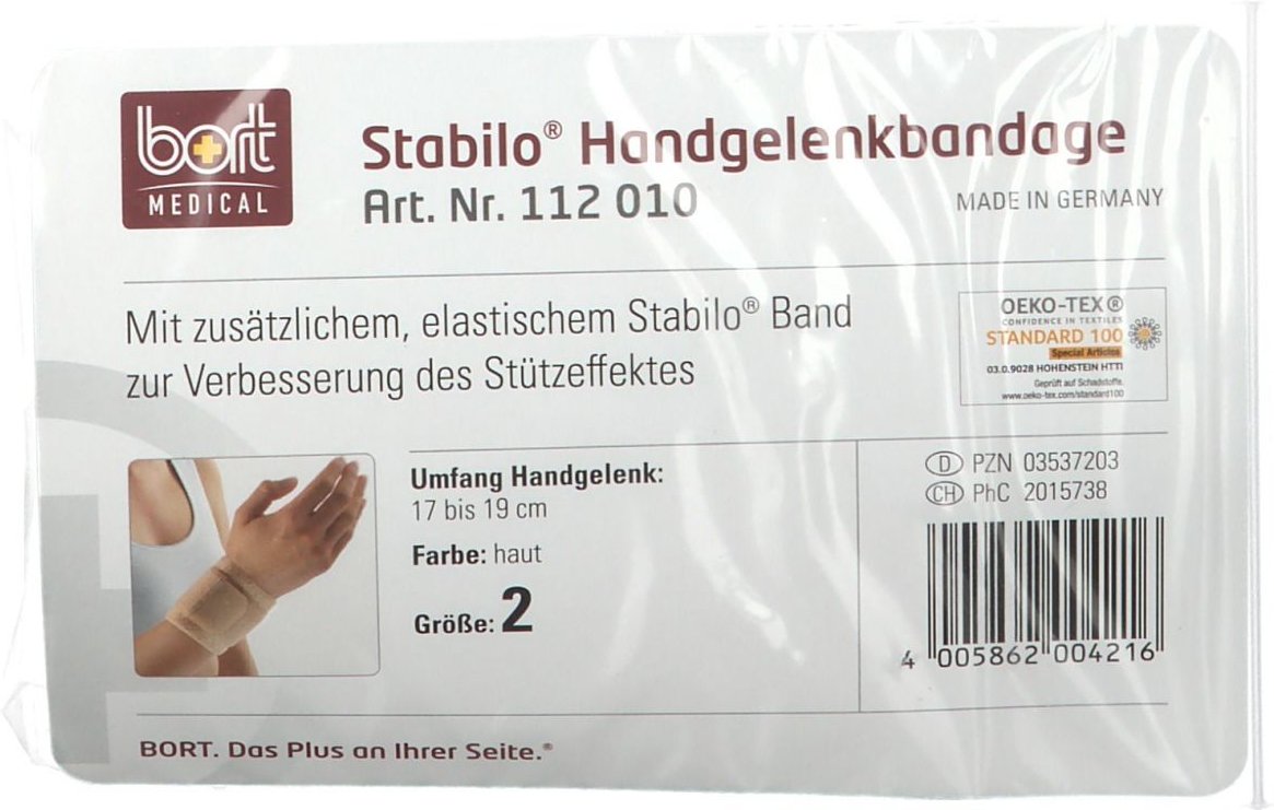 Bort Stabilo Handgelenkbandage Gr.2 haut 1 St Bandage(s)