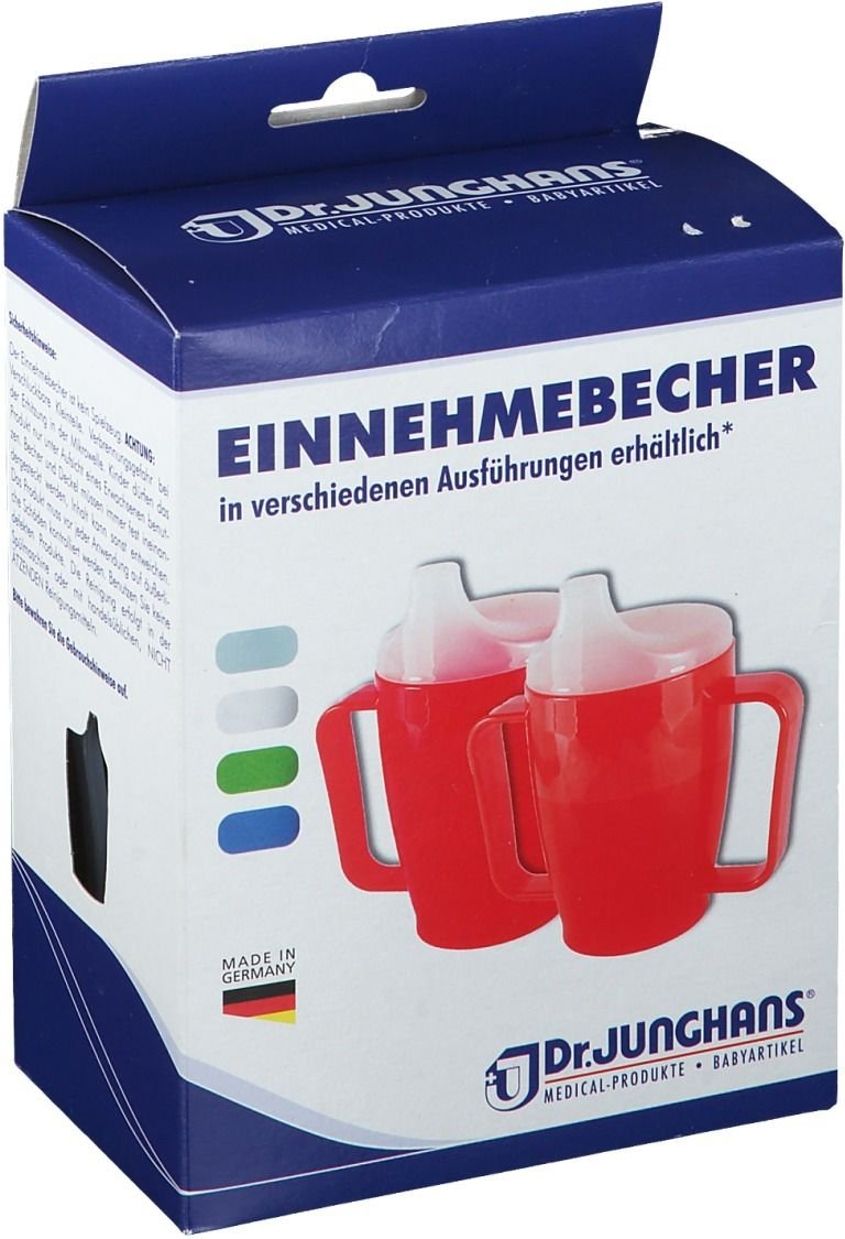 Einnehmebecher m.2 Griffen+2 Deck.4+8+12mm milchig 1 St Becher