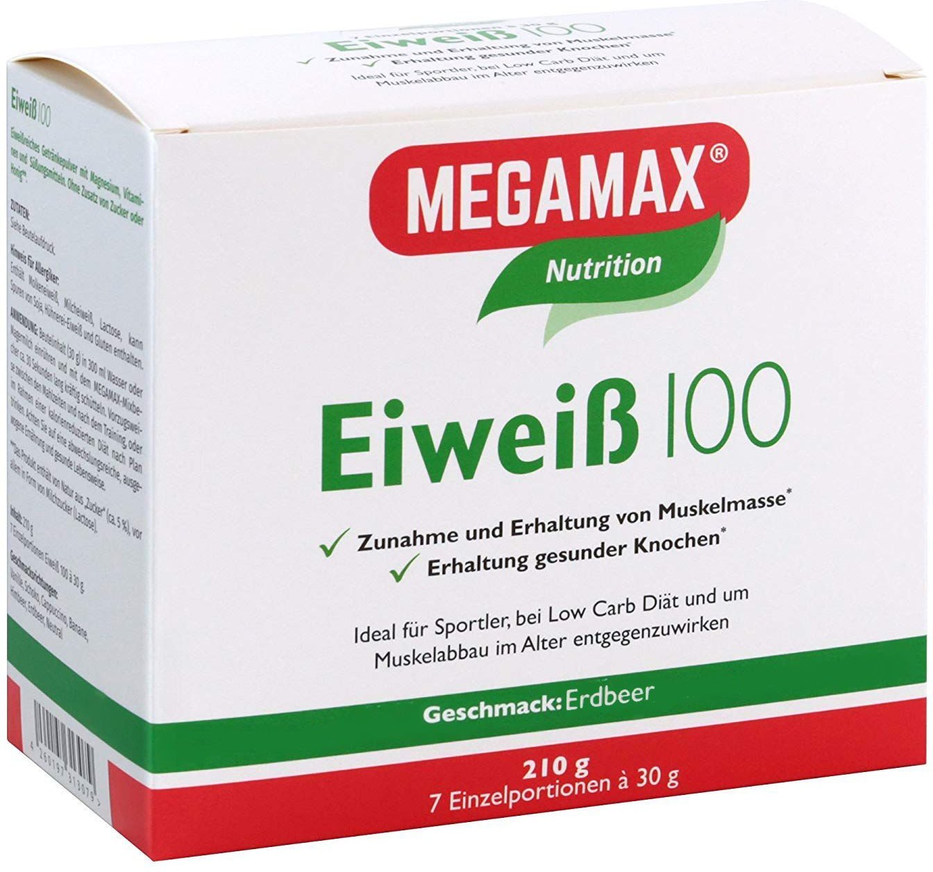 Eiweiss 100 Erdbeer Megamax Pulver 7x30 g