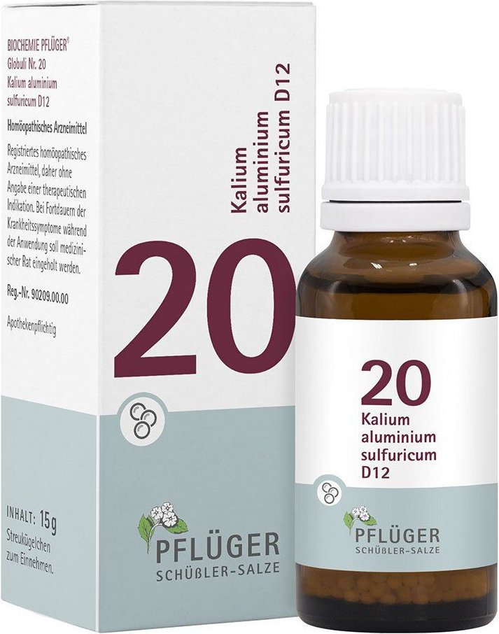 Biochemie Pflüger 20 Kalium aluminium sulfuricum D 12 Globuli