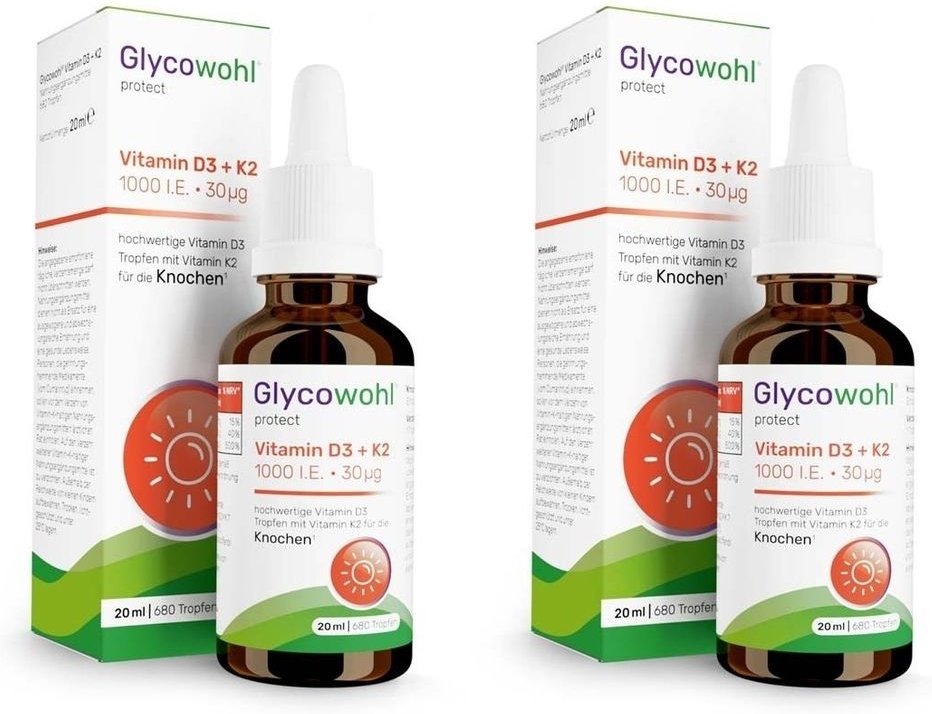 Glycowohl Vitamin D3 1000 I.e.+K2 30 µg Tropfen 2x 2x20 ml