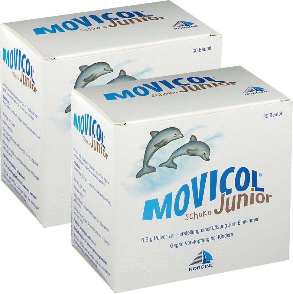 Movicol Junior Schoko Plv.z.Her.e.Lsg.z.Einnehmen x2 2x207 g Pulver zur Herstellung einer Lösung zum Einnehmen