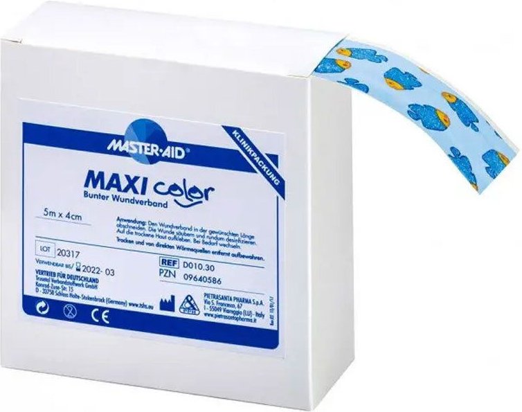 Maxi Color Kinder-Wundschnellv.4 cmx5 m Master Aid 1 St Verband