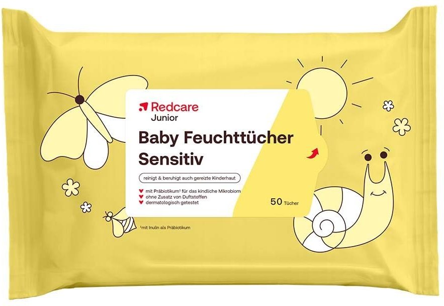 Redcare Junior Baby Feuchttücher Sensitiv 50 St Tücher