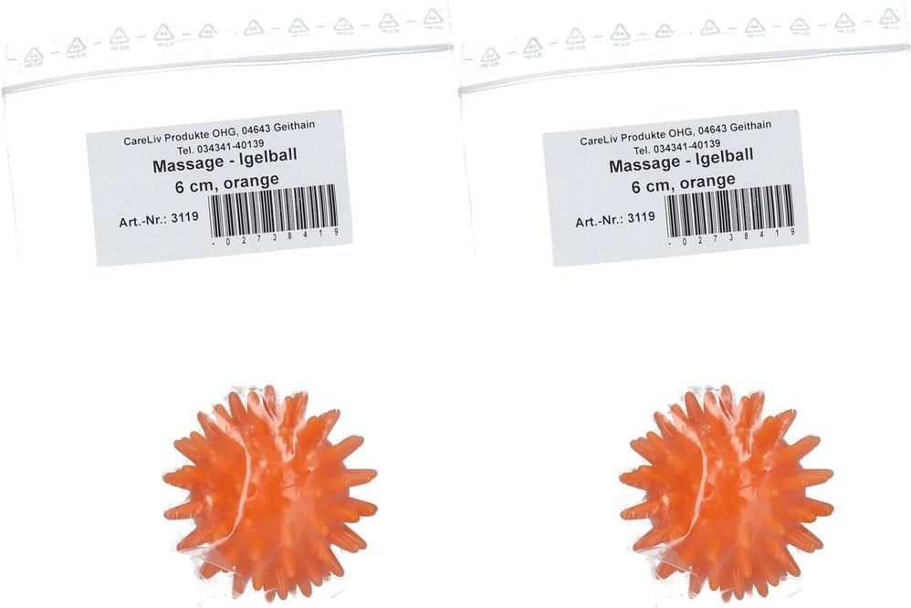 Massageigelball 6CM Orange x2 2x1 St Ball new