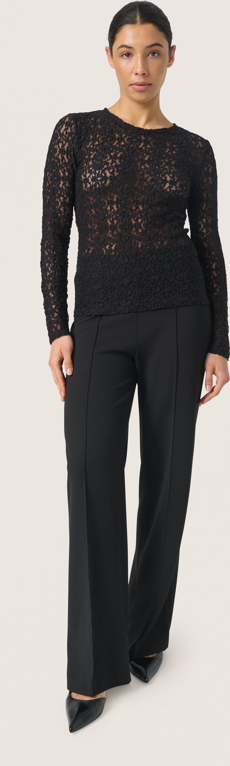 Langarm-Shirt Slim fit black