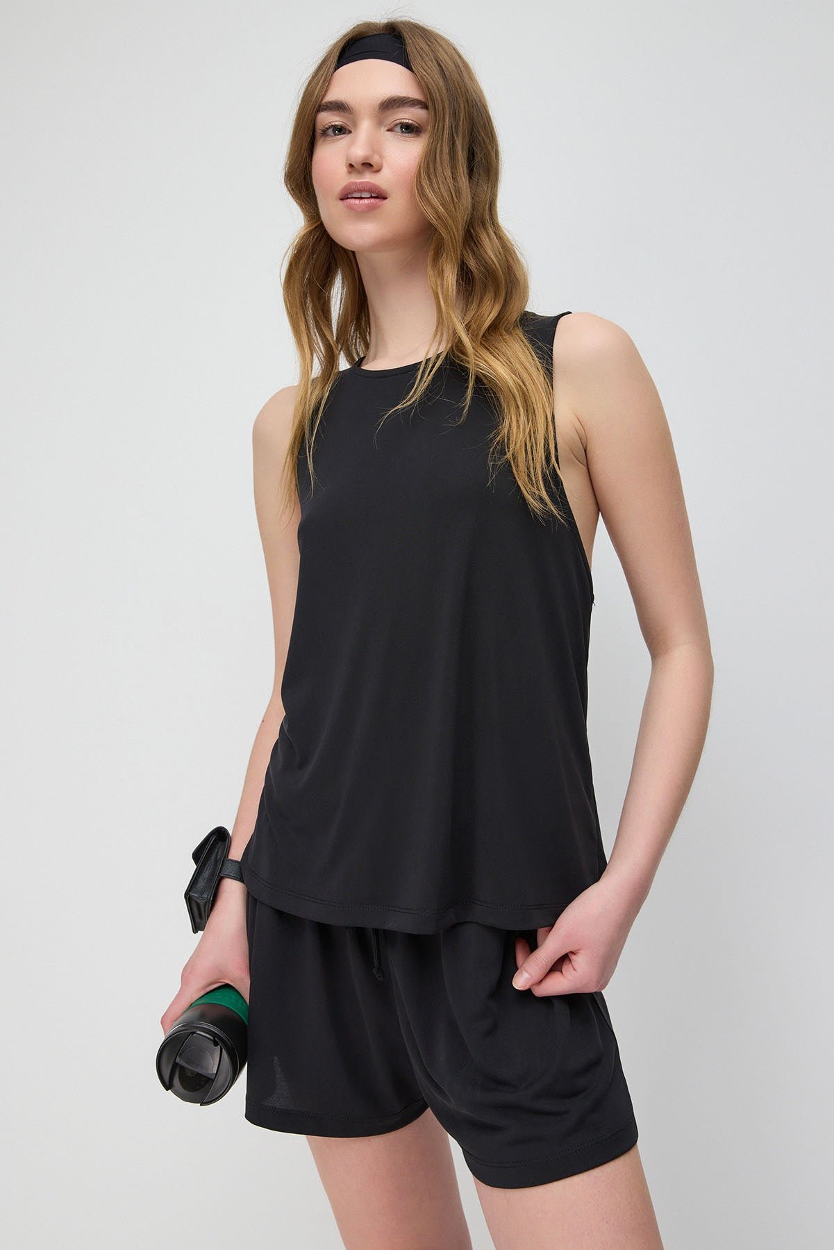 Modales Kreuzrücken Lang Tanktop