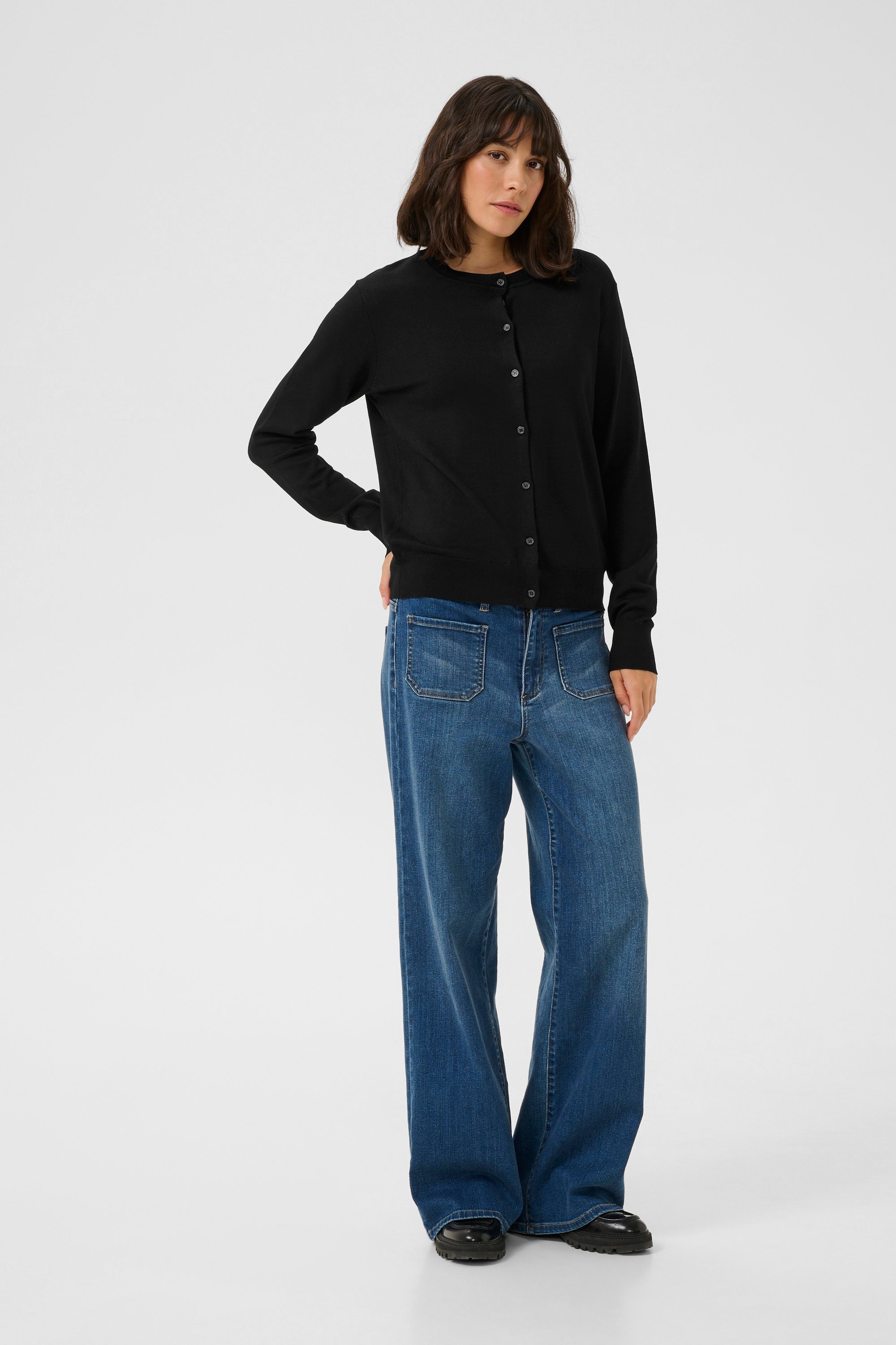 Strickjacke Regular fit black