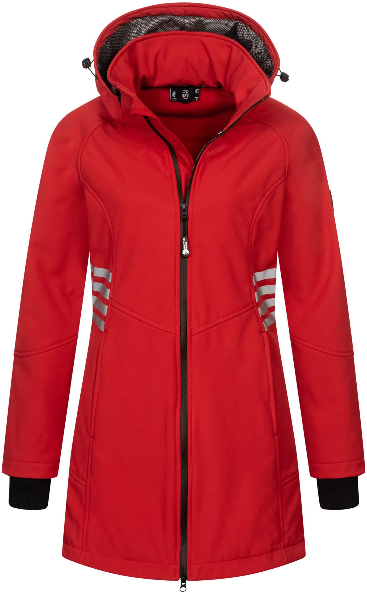 Arctic Seven Damen Softshell Jacke AS-305 – lang, wind- & wasserabweisend, reflektierend