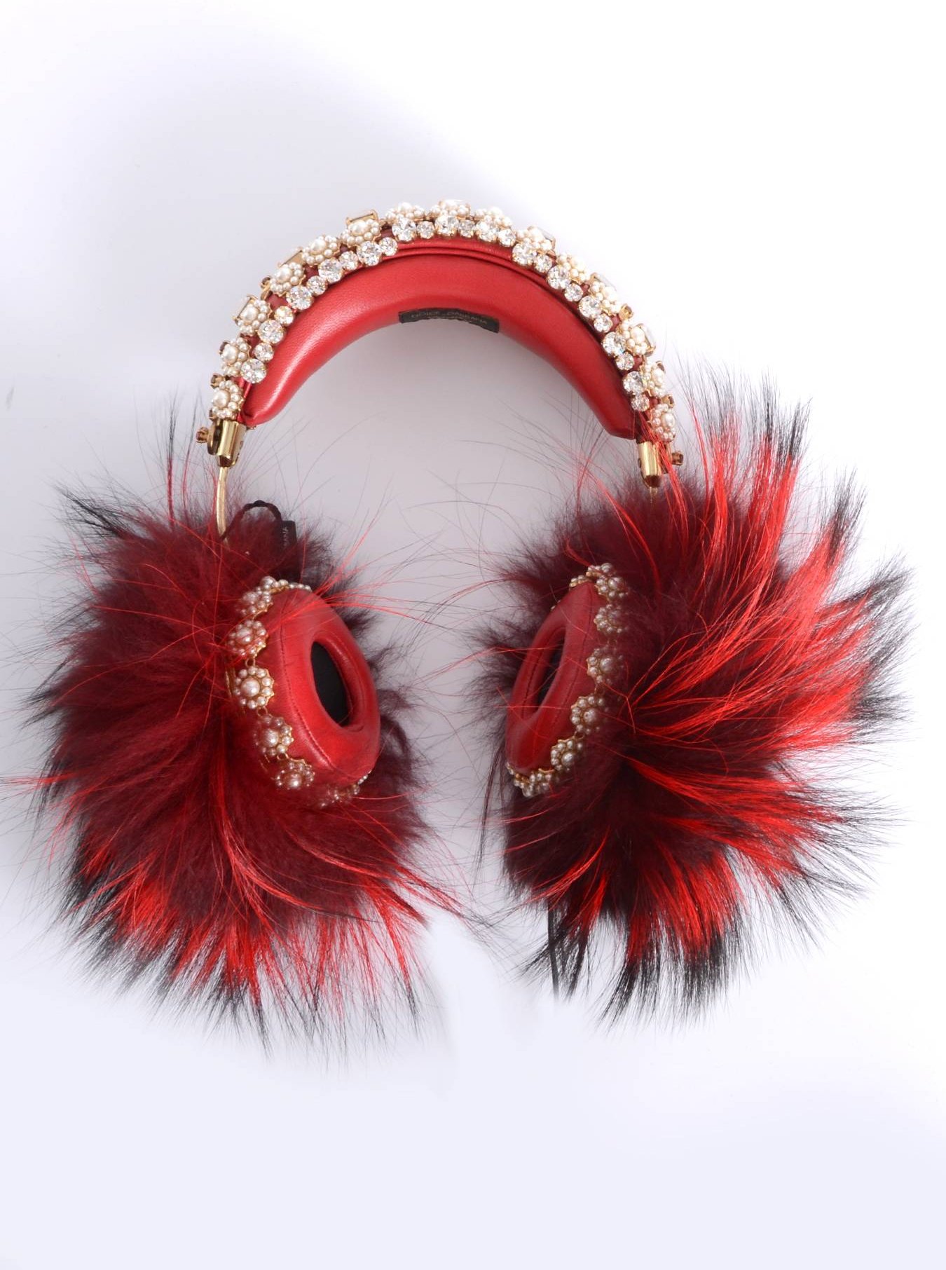 Thumbnail - Dolce & Gabbana Women Fur and Jewels Headphone