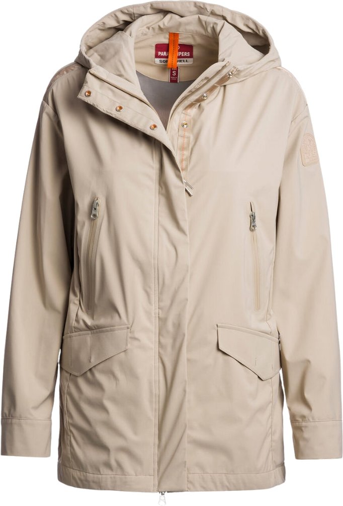 Parajumpers - Lange, Cremefarbene Kapuzenjacke