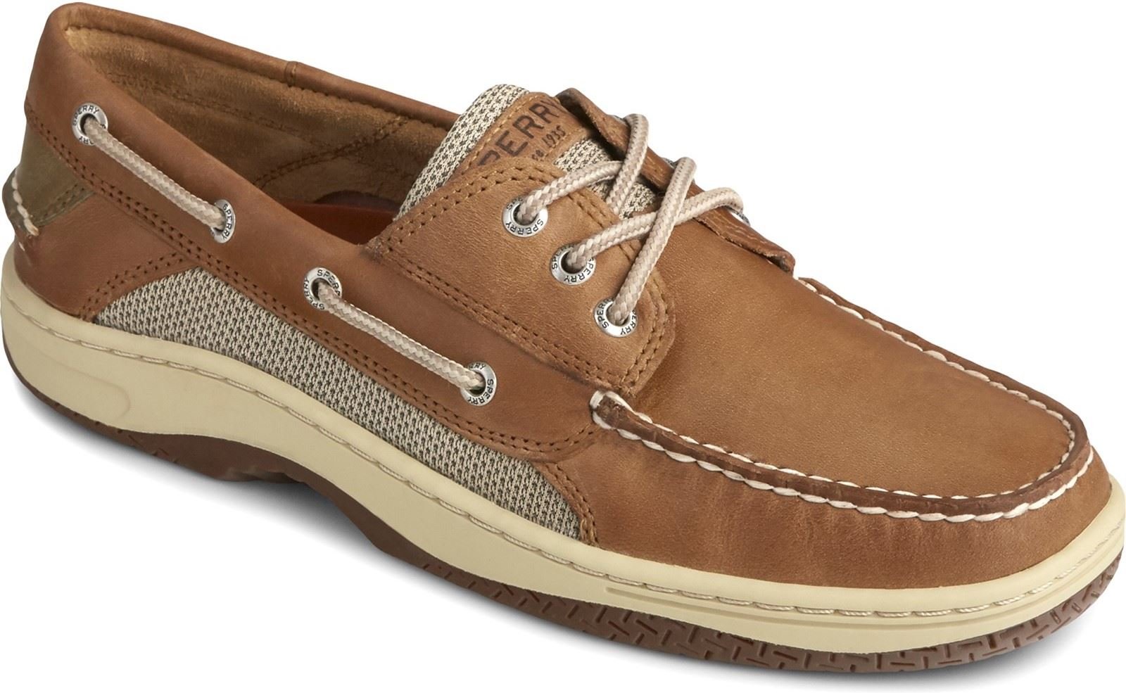 Sperry Billfish 3-Augen Leder Herren Bootsschuhe in Tan