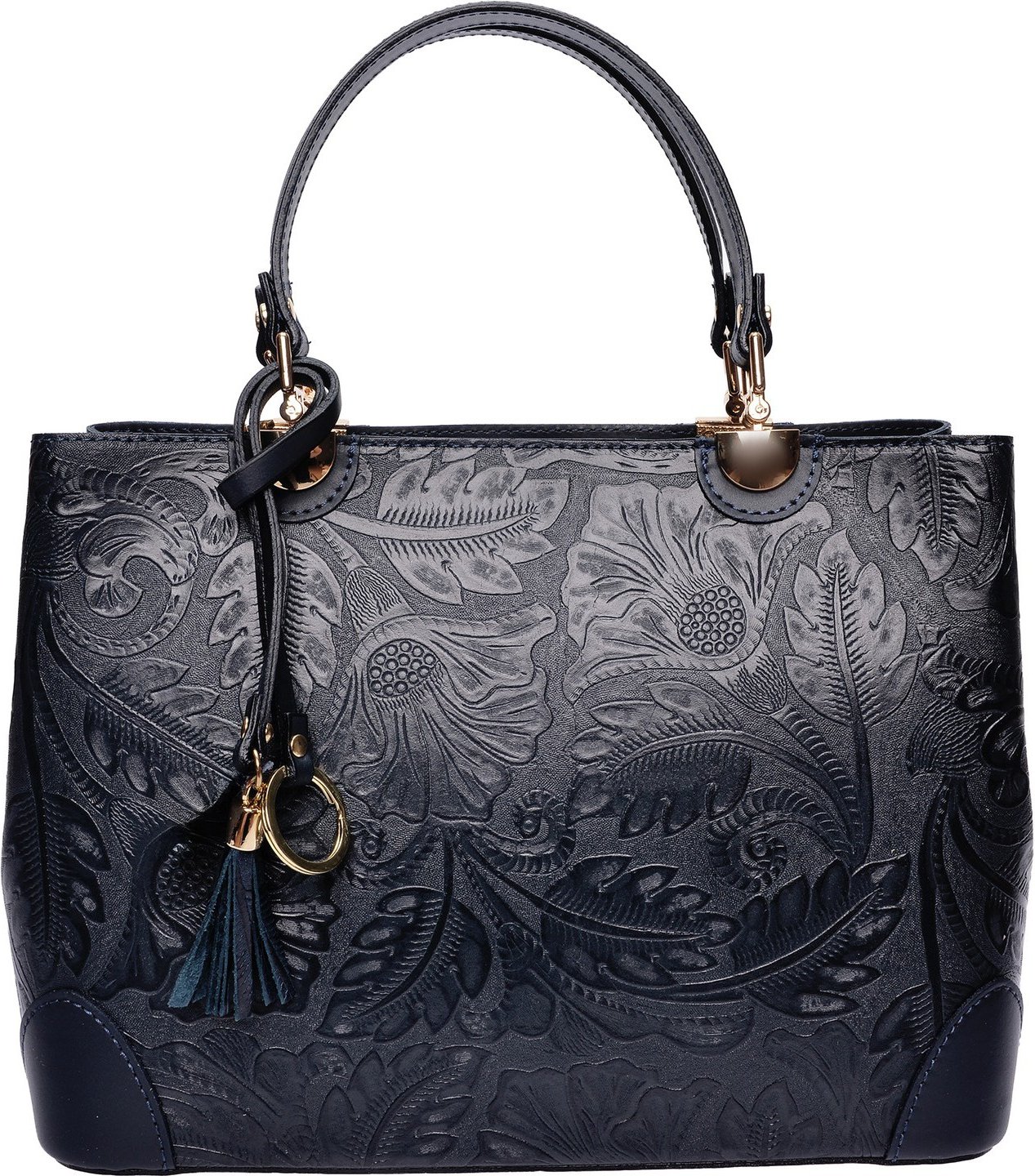 Anna Luchini Blau Rindsledertasche