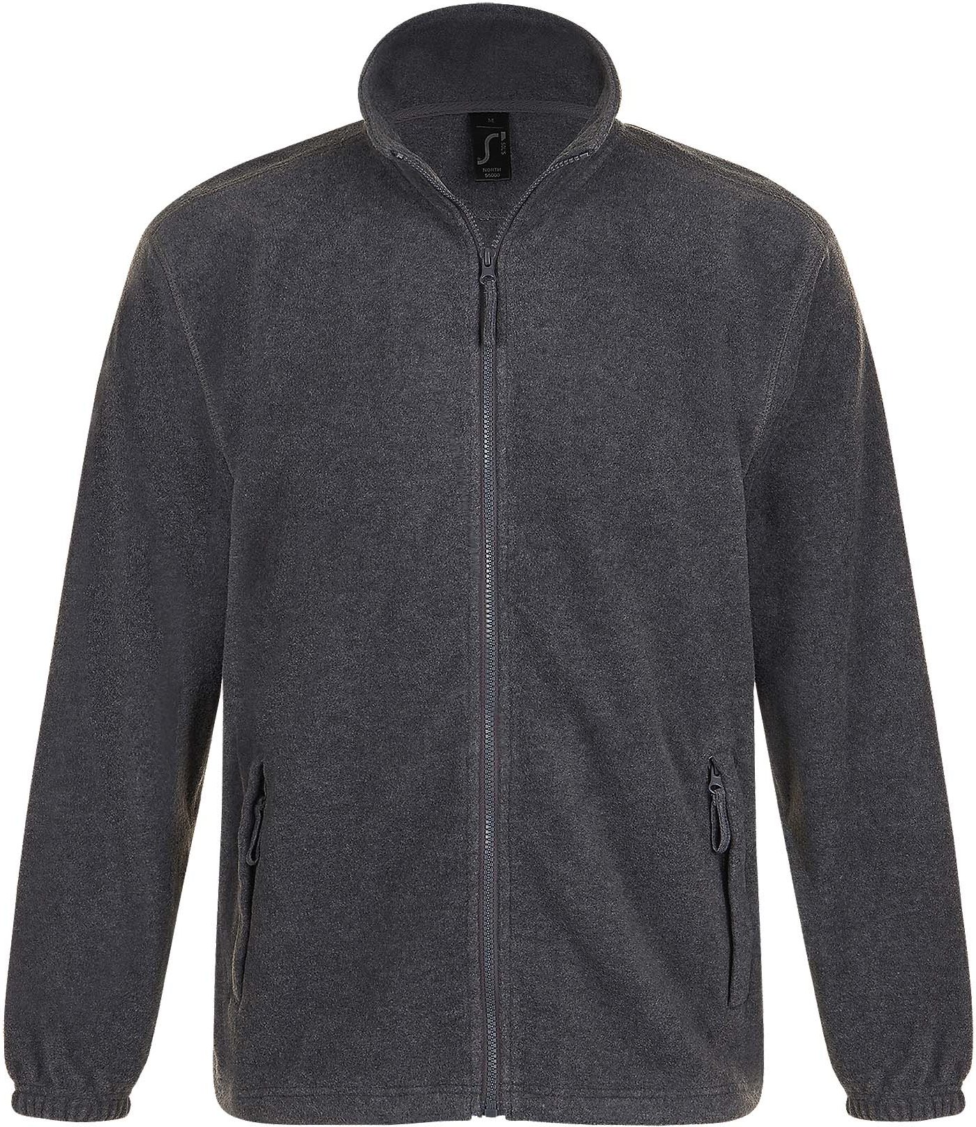 SOLS Herren North Full Zip Outdoor Fleece Jacke (Grau meliert)