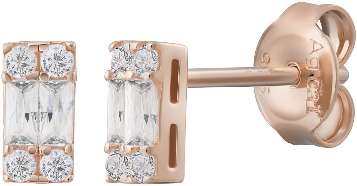cai Ohrstecker 925 Sterling Silber rosé vergoldet Zirkonia