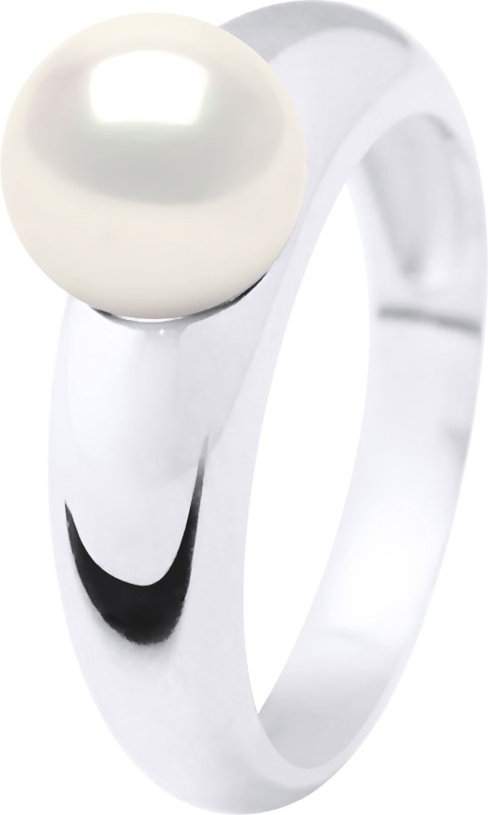 Armreifring – Weißgold – echte Süßwasser-Zuchtperle, rund 8–9 mm