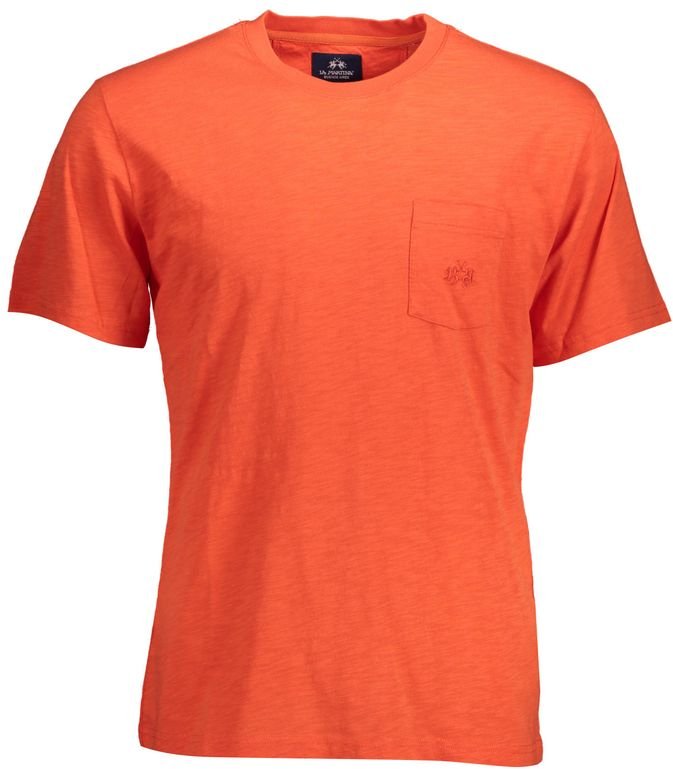 La Martina Rotes Baumwoll-Herren-T-Shirt