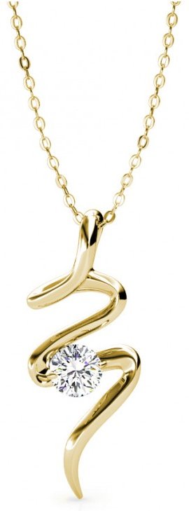 Spiralförmige Anhänger - Gold und Kristall