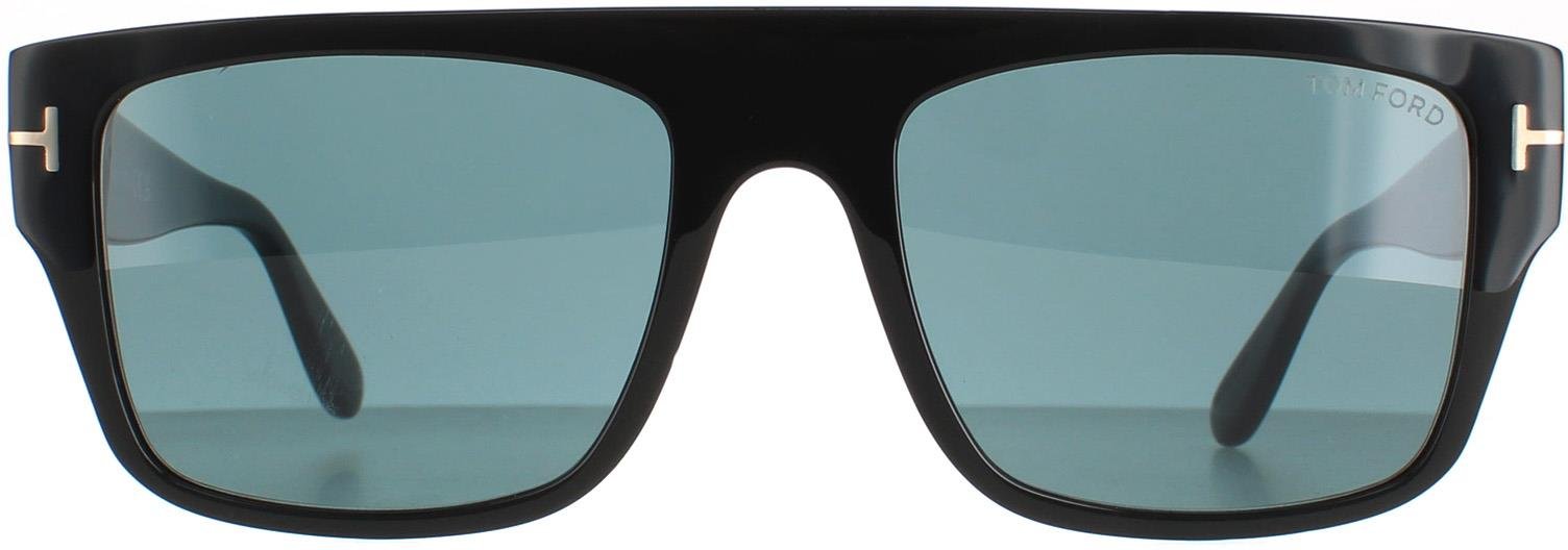 Lunettes de soleil Tom Ford Dunning FT0907 01V Bleu noir brillant