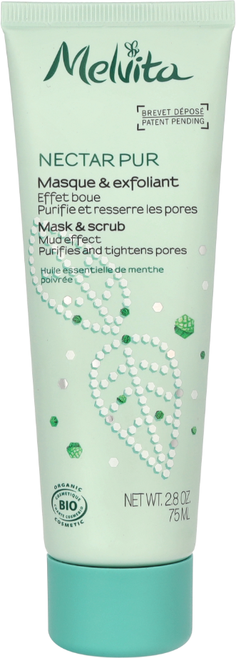 Melvita Nectar Pur Mask & Scrub.