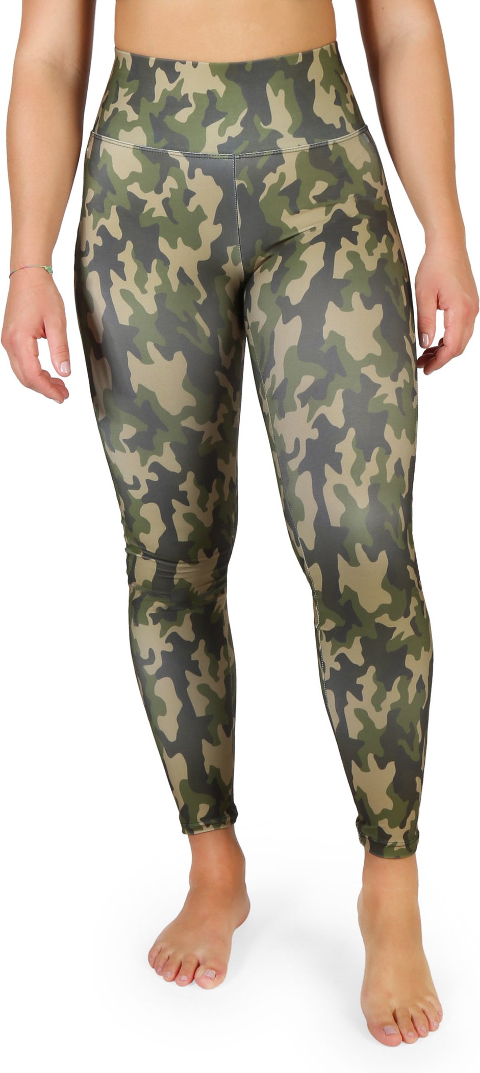 Hochtaillierte Camouflage-Leggings
